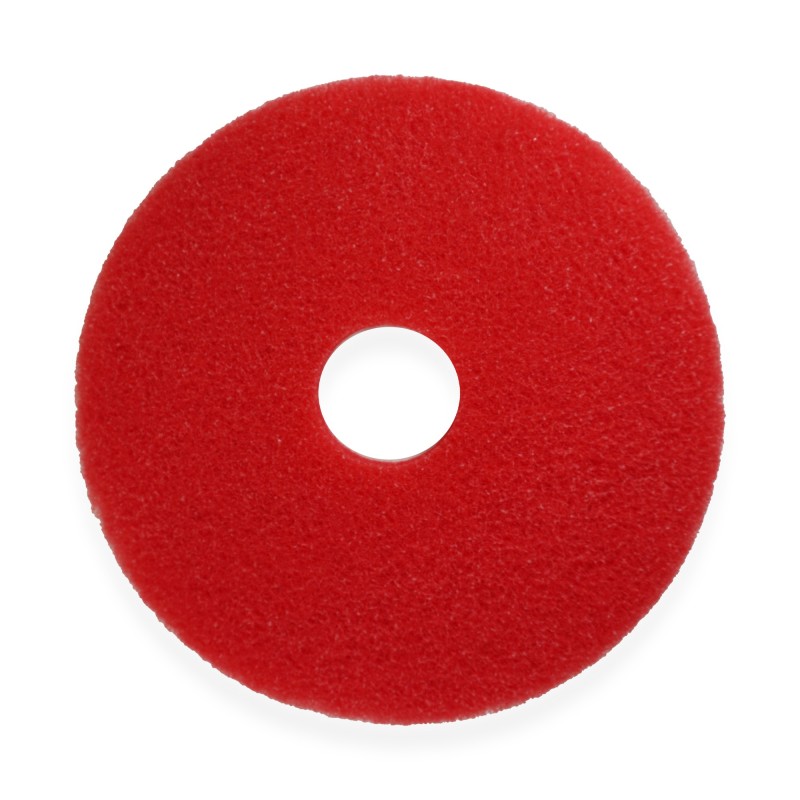 Lot de 5 Superpads rouge 432 mm (17") - disque de nettoyage par pulvérisation pour monobrosse et autolaveuse - friction douce