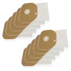Mikrofaser-Staubsauger-Tasche - kompatibel mit Ghibli Dorsal Voyager 4 - Die 10-Taschenbeutel - Alternative zur Referenz