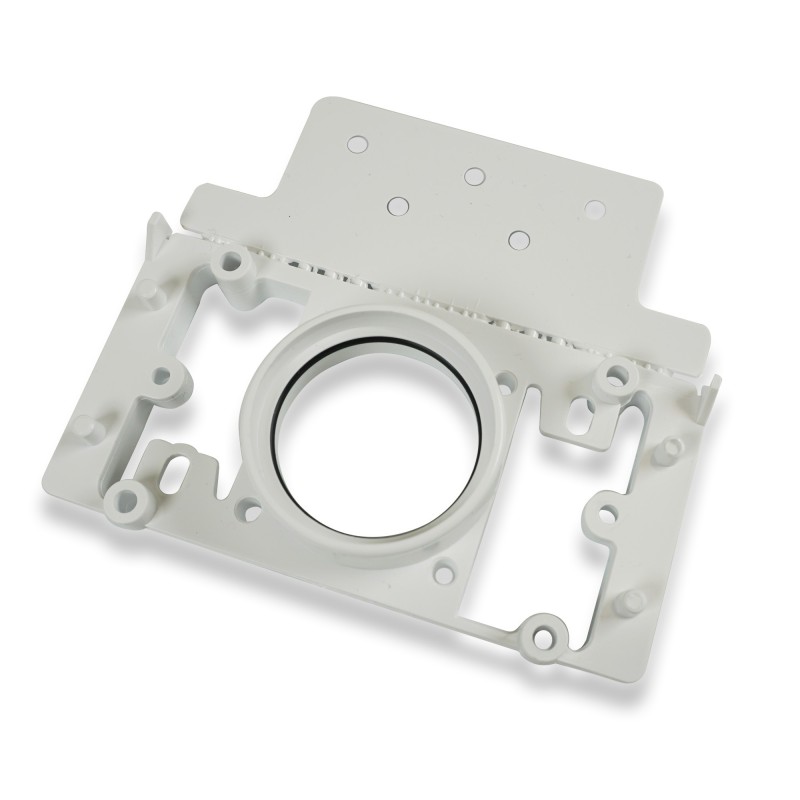 Placa de montaje de contrapunto / plastiflex rectangular con 1 velo de aleta perforada universal para succión centralizada