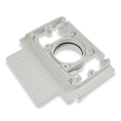Placa de montaje de contrapunto / plastiflex rectangular con 1 velo de aleta perforada universal para succión centralizada