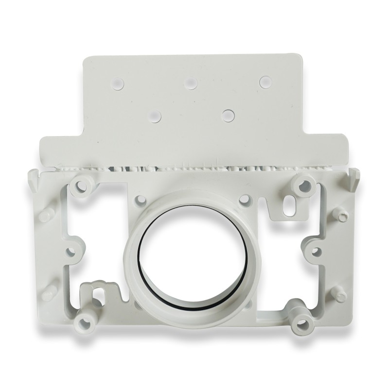 Placa de montaje de contrapunto / plastiflex rectangular con 1 velo de aleta perforada universal para succión centralizada