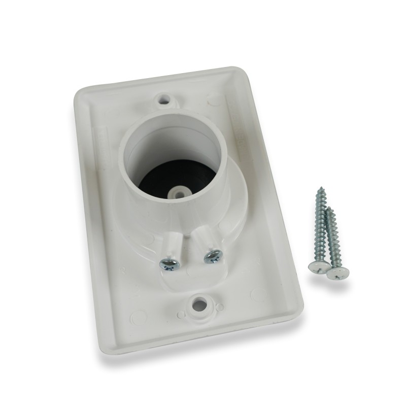 Succión centralizada rectangular Tomando R-Vex con cubierta redonda Ø 36 mm - Plastiflex - Placa de montaje CA compatible