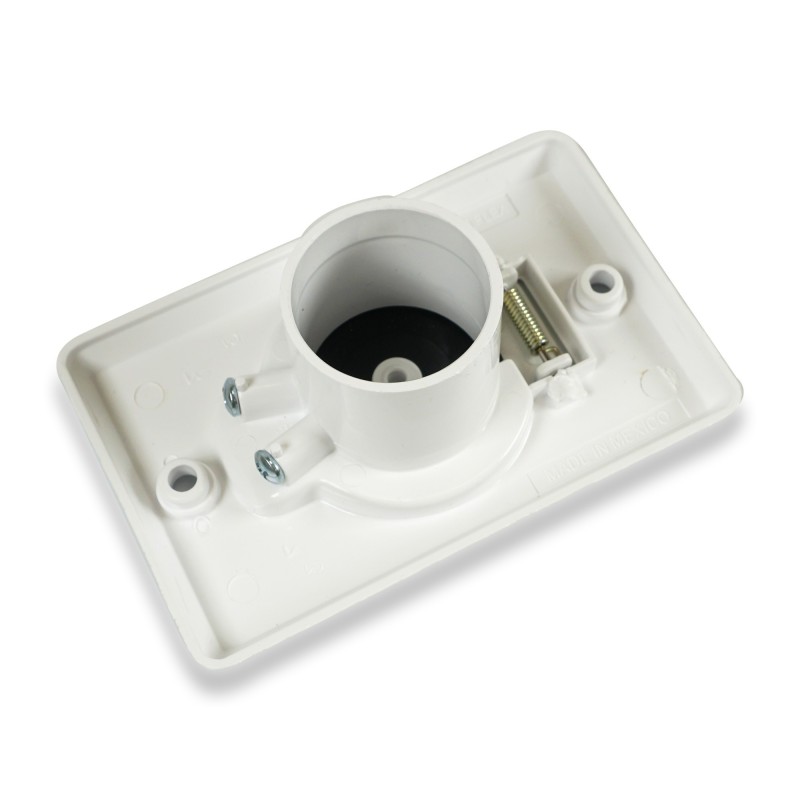 Succión centralizada rectangular Tomando R-Vex con cubierta redonda Ø 36 mm - Plastiflex - Placa de montaje CA compatible