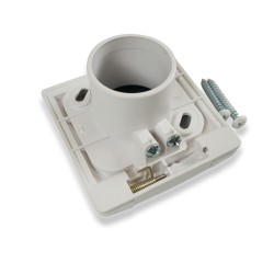 Prise d'aspiration centralisée carrée S-Vex avec couvercle 8x8 cm- compatible plaque de montage carrée et rectangulaire - PV