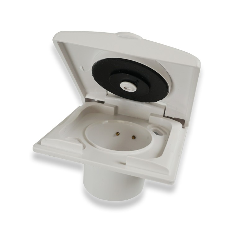 Prise d'aspiration centralisée carrée S-Vex avec couvercle 8x8 cm- compatible plaque de montage carrée et rectangulaire - PV