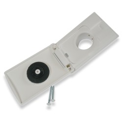 Prise d'aspiration centralisée rectangulaire R-Vex avec couvercle ø 36 mm - Plastiflex - compatible plaque de montage carrée