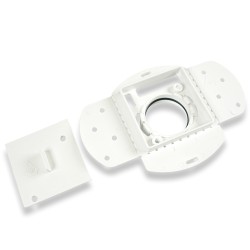 Contre-prise / plaque de montage plastiflex à ailettes perforées universelle pour aspiration centralisée - pour placo et clo