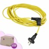 Cable de alimentación amarilla H05VVF 2 x 1,0 mm² - 10 m - Cartón de 10 cables