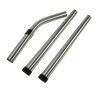 Kit accessoires aspirateur diamètre 38 mm : lot de 2 tubes en acier chromé longueur 47cm + 1 coude inox avec régulateur d'ai