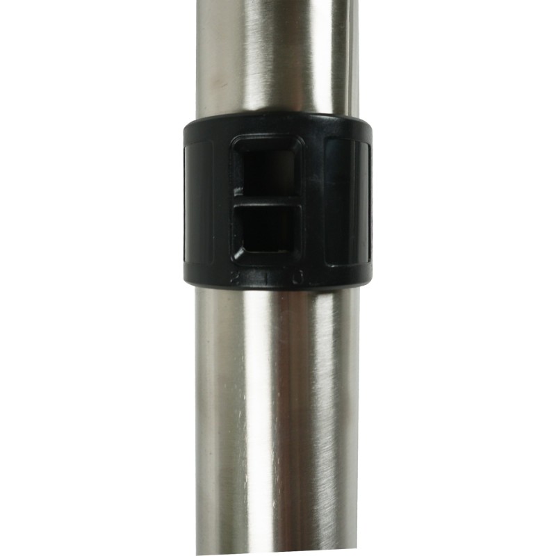 Kit accessoires aspirateur diamètre 38 mm : lot de 2 tubes en acier chromé longueur 47cm + 1 coude inox avec régulateur d'ai