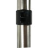 Kit accessoires aspirateur diamètre 38 mm : lot de 2 tubes en acier chromé longueur 47cm + 1 coude inox avec régulateur d'ai
