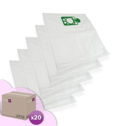 Sacs aspirateur Numatic NVM2A, NVM2B, NVM2C, Charles, Georges, NVQ370 - 15L - Carton de 20 x 5 pochettes microfibre
