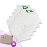 Bolsa de aspiradora compatible con NVM2A numático, NVM2B, NVM2C, Carlos, Georges, NVQ370 - Cartón de 25 bolsillos de microfibra