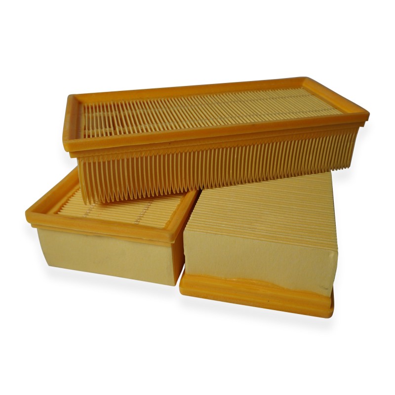 Filtre à air plissé plat pour aspirateur compatible avec Karcher NT 65/2 AP, NT 75/2 AP ME TC, NT 72/2 ECO TC